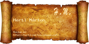 Hertl Márton névjegykártya